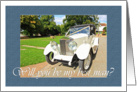 Best man request, wedding cabriolet design card