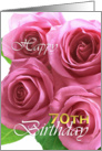 Happy 70th birthday roses card