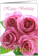 Happy birthday roses for mother card