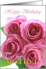 Happy birthday roses for mother card