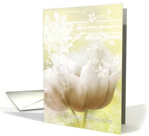 White tulip Wedding invitation card (738150)