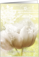 White tulip Wedding invitation card