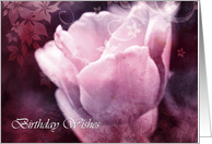 Vintage, pink tulip design, birthday whishes, general card