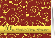 70th birthday Party invitation card