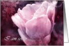 I am sorry, pink tulip vintage design card