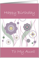 Happy Birthday to my aunt, flowers design card