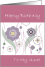 Happy Birthday to my aunt, flowers design card