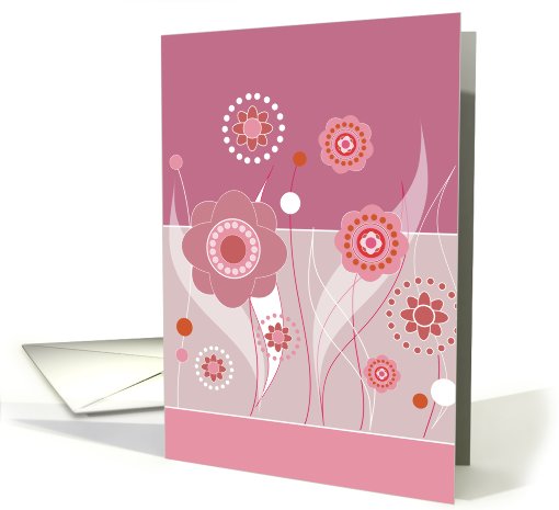 Flowers design, blank card (743398)