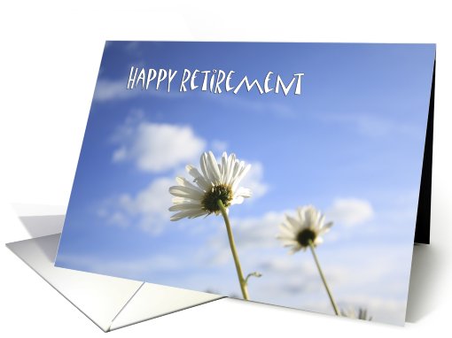 Daisy and the blue sky, Happy Retirement card (754452)