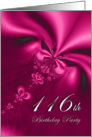 Elegant, silky, purple 116 Birthday party invitation card