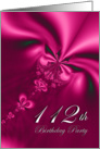 Elegant, silky, purple 112 Birthday party invitation card