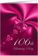 Elegant, silky, purple 106 Birthday party invitation card
