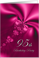 Elegant, silky, purple 95 Birthday party invitation card