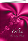 Elegant, silky, purple 65 Birthday party invitation card