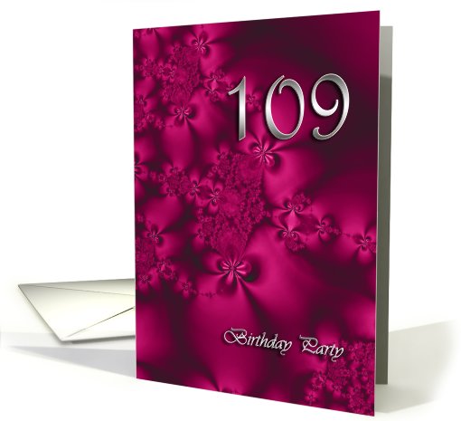 Elegant, silky, purple 109 Birthday party invitation card (761760)