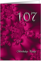Elegant, silky, purple 109 Birthday party invitation card