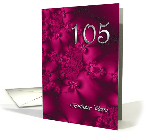 Elegant, silky, purple 105 Birthday party invitation card (761766)