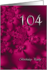 Elegant, silky, purple 104 Birthday party invitation card