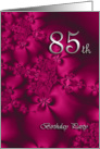 Elegant, silky, purple 85 Birthday party invitation card