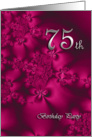 Elegant, silky, purple 75 Birthday party invitation card