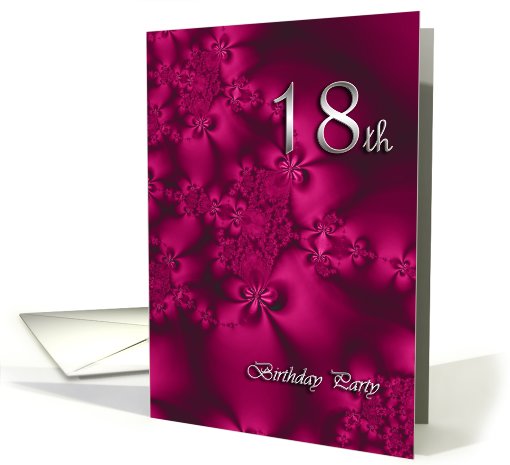 Elegant, silky, purple 18 Birthday party invitation card (761812)