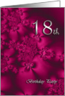Elegant, silky, purple 18 Birthday party invitation card