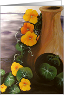 Chiminea & Nasturtiums card