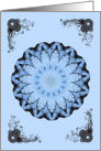Wedding Anniversary Art Nouveau in Blue card