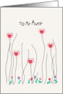 Valentine’s Day Card for Aunt with Hearts and Flowers card