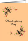 Thanksgiving Card with Floral Design card