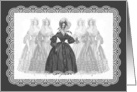 Maid of Honor Invitation for Best Friend, Vintage, Lace Bonnets card