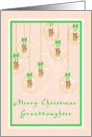 Christmas Ornaments & Comical Cats for Granddaughter card