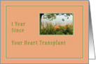 First Year Anniversary of Heart Transplant card