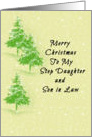 Christmas for Step Daughter & Son in Law card