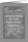 Graduation, 8th Grade with Chalkboard card