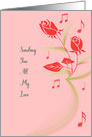 Valentine’s Day Music and Roses card
