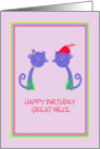 Happy 14th Birthday Great Niece with Designer Cats card