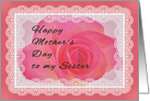 Mother’s Day for Sister with Pink Rose card