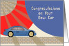 New Car Congratulations Abstract Design card