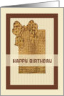 Happy Birthday to Friend with Digital Burlap card