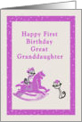 First Birthday for Great Granddaughter card