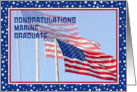 Congratulations Marine Graduate Three Flags card