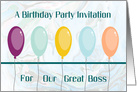 Office Birthday Party for Boss card