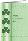 St. Patrick’s Day Green Shamrocks card