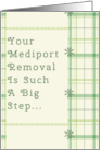 Mediport Removal Congratulations Green Plaid card