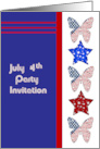 July 4th Party Invitation card