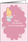 First Birthday Great Granddaughter with Fairy card