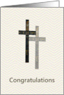 Congratulations on Becoming a Monsignor Two Crosses card