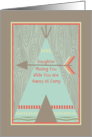 Summer Camp for Daughter with Tent & Arrow card