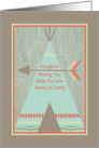 Summer Camp for Daughter with Tent & Arrow card